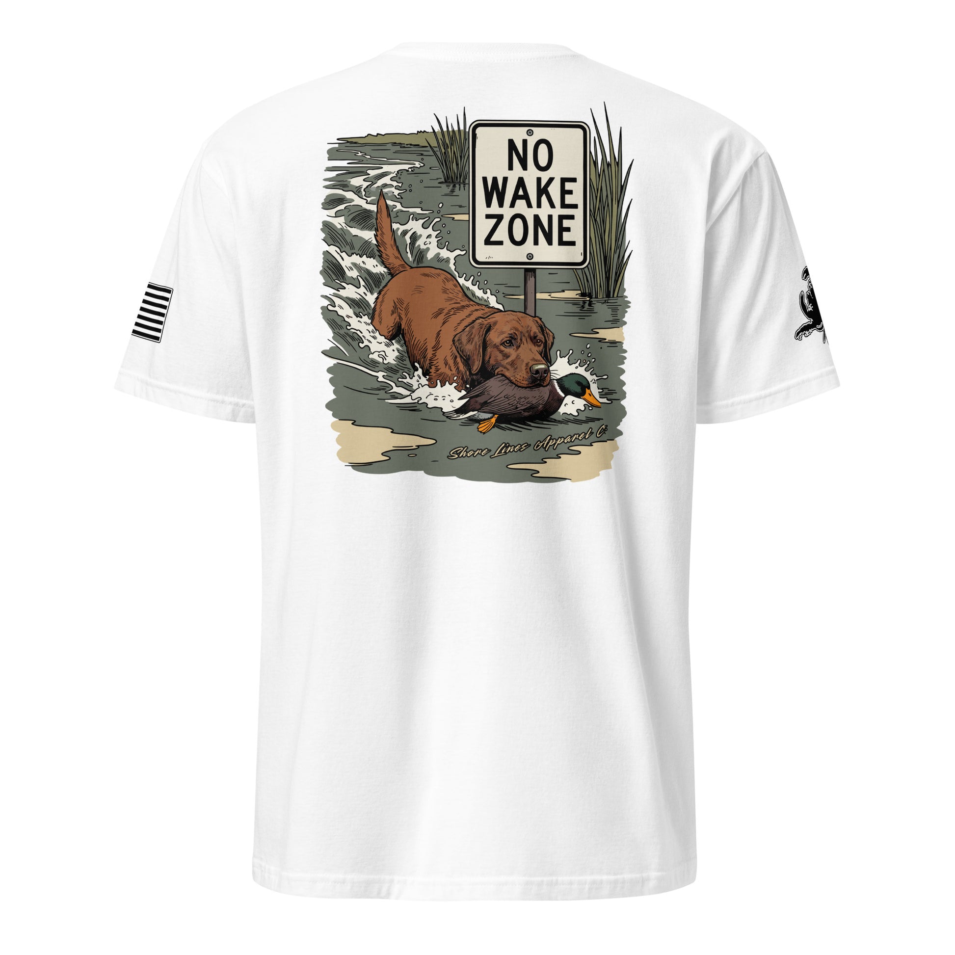 No Wake Zone | Short Sleeve P-white-Shore Lines Apparel Co.™
