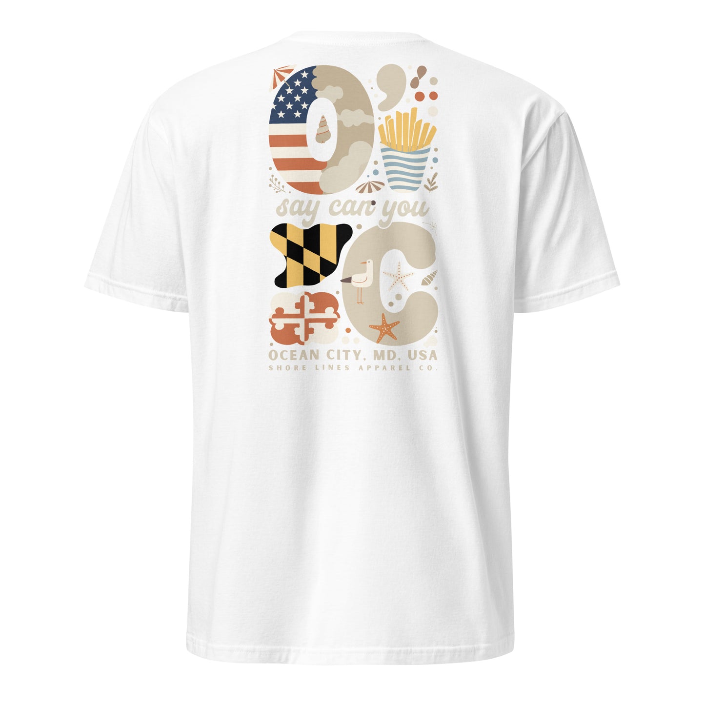 O Say Can You C | Short Sleeve-white-Shore Lines Apparel Co.™