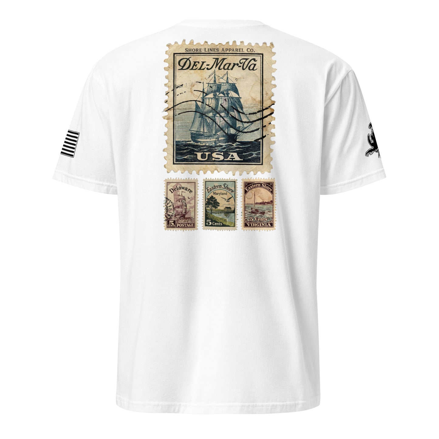 Stamps | Short Sleeve P-white-Shore Lines Apparel Co.™