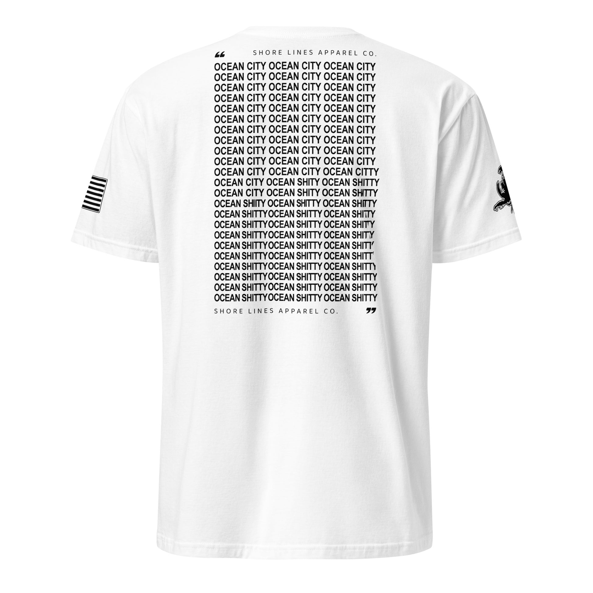 Ocean Shitty | Short Sleeve P-white-Shore Lines Apparel Co.™
