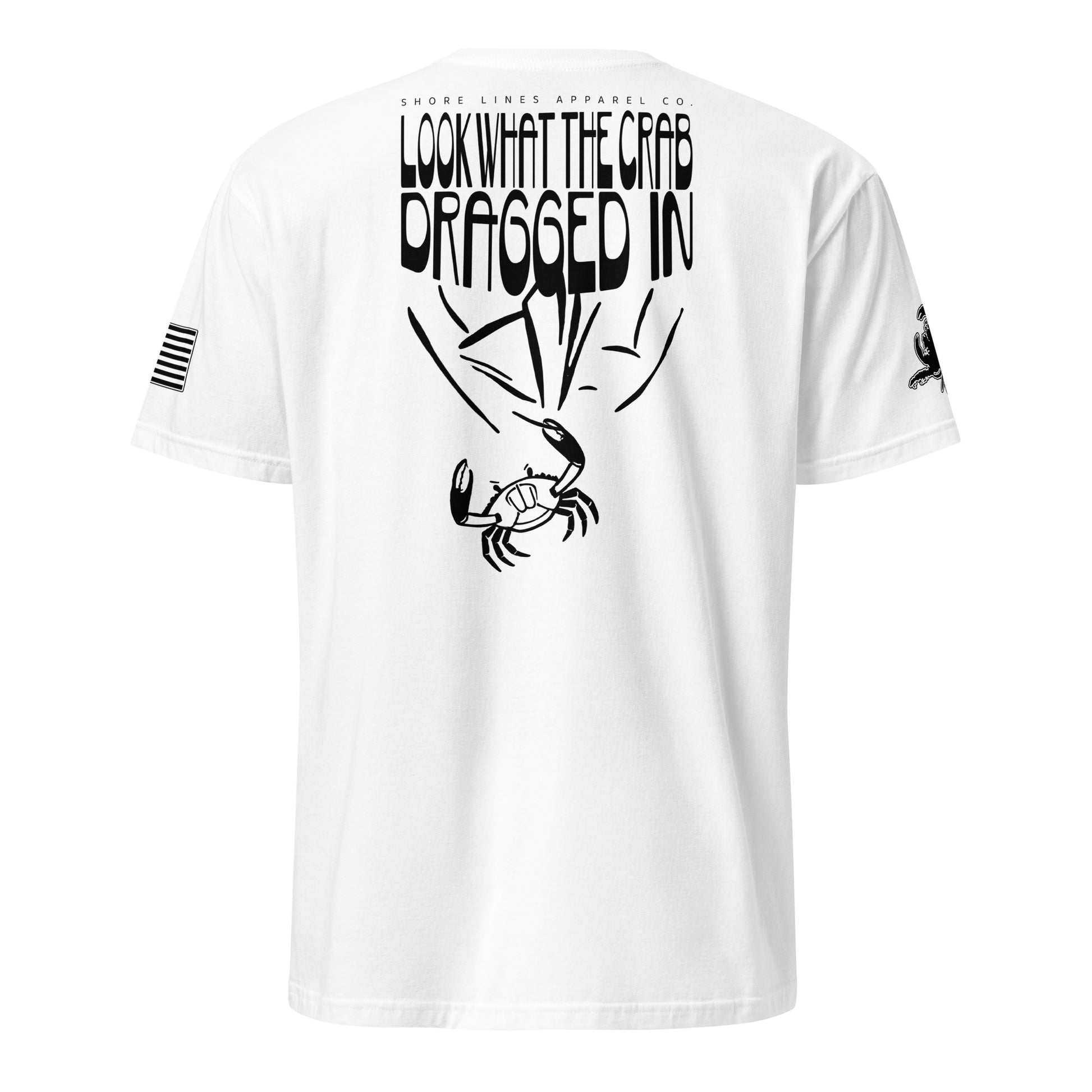 Look What the Crab Dragged In | Short Sleeve P-white-Shore Lines Apparel Co.™