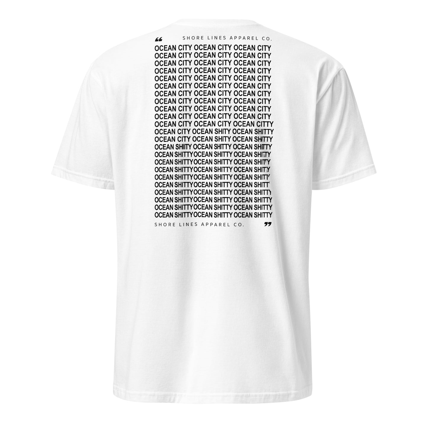 Ocean Shitty | Short Sleeve-white-Shore Lines Apparel Co.™