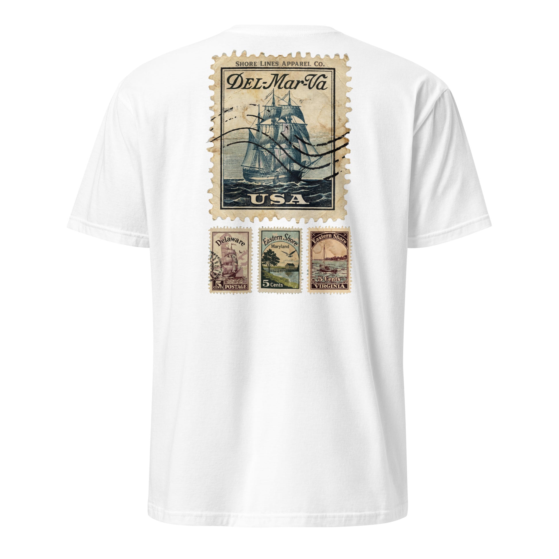 Stamps | Short Sleeve-white-Shore Lines Apparel Co.™