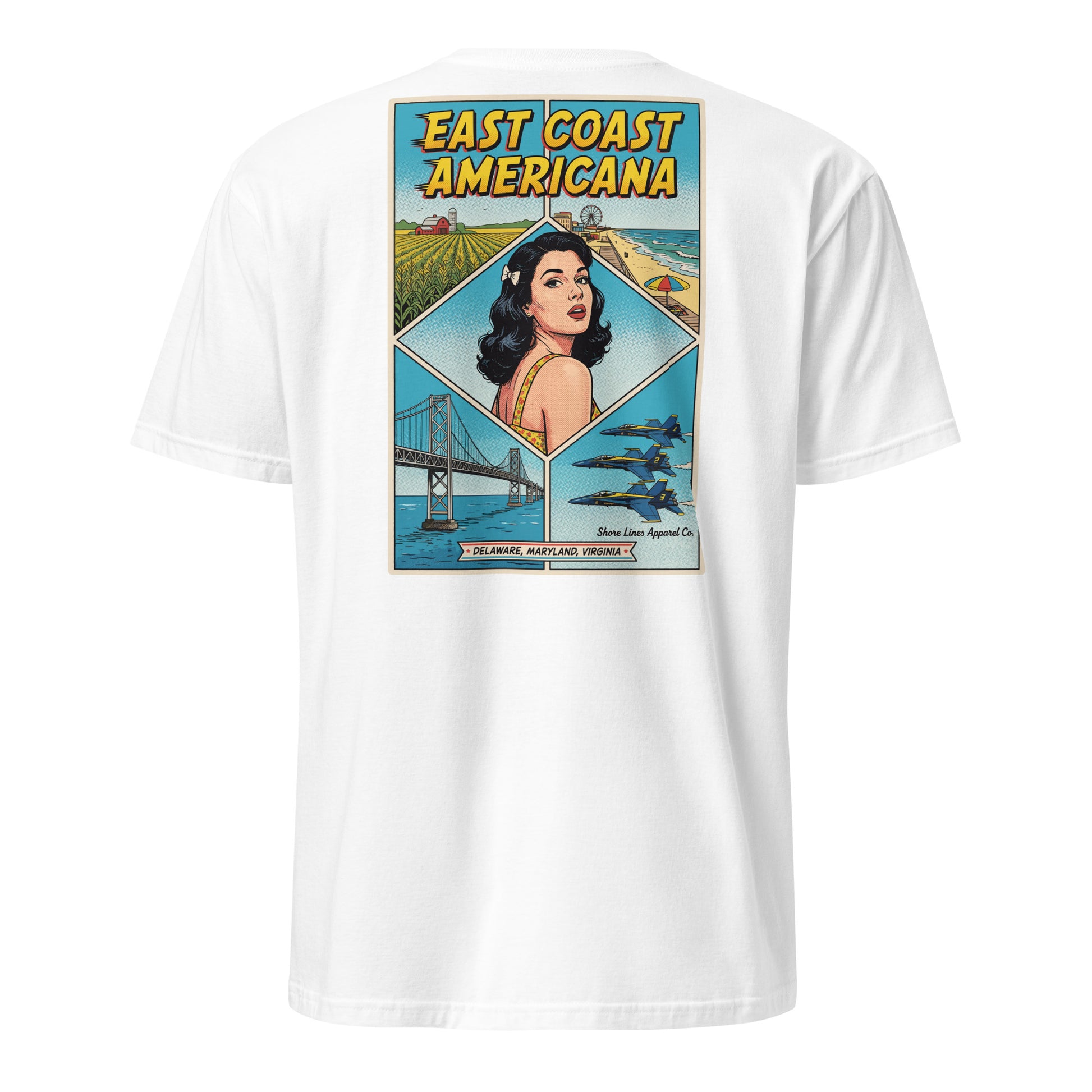 East Coast Americana | Short Sleeve-white-Shore Lines Apparel Co.™