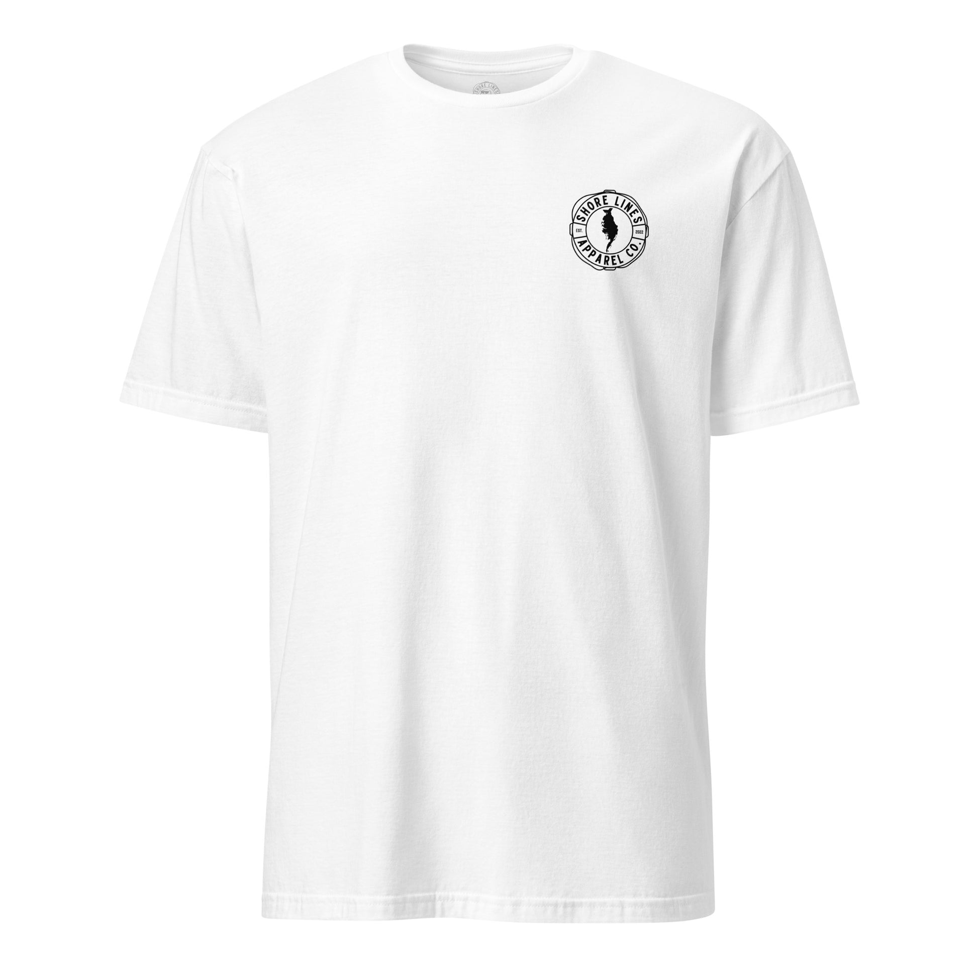 Born Free Raised at Sea | Short Sleeve-white-Shore Lines Apparel Co.