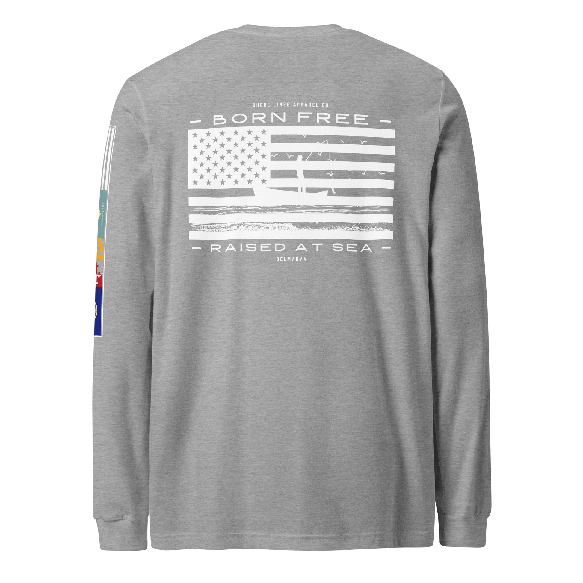 Born Free Raised at Sea | Core LS P-athletic-Shore Lines Apparel Co.