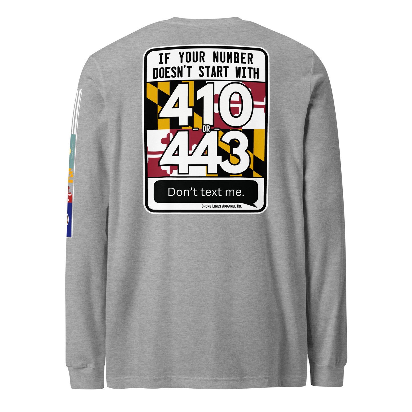 410/443 Area Code | Core LS P-athletic-Shore Lines Apparel Co.