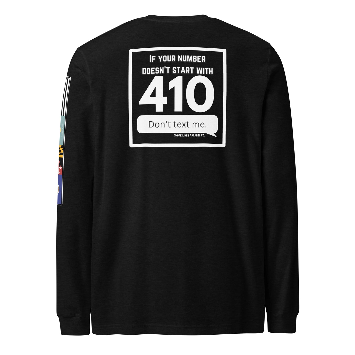 410 Area Code | Core LS P-black-Shore Lines Apparel Co.