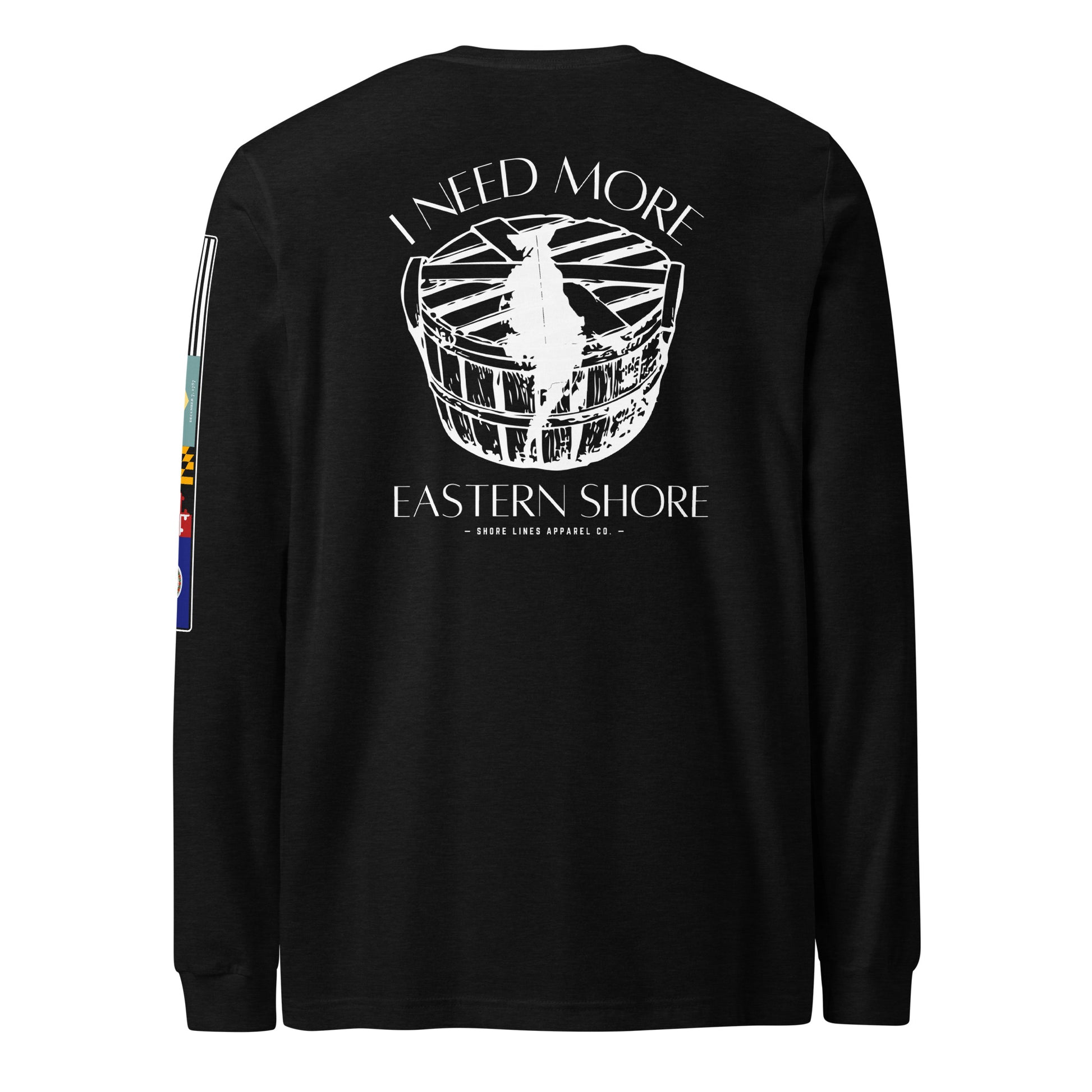 Need More Eastern Shore | Core LS P-black-Shore Lines Apparel Co.