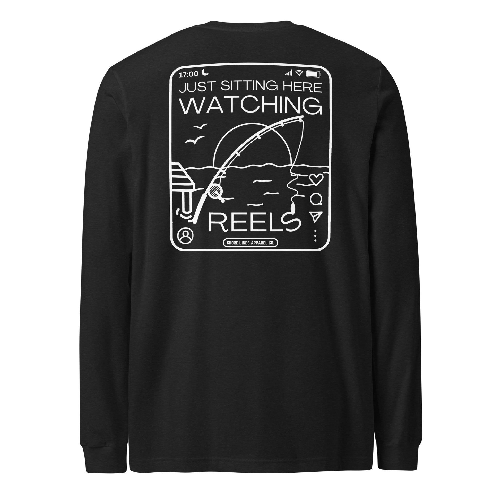 Watching Reels | Core LS-black-Shore Lines Apparel Co.