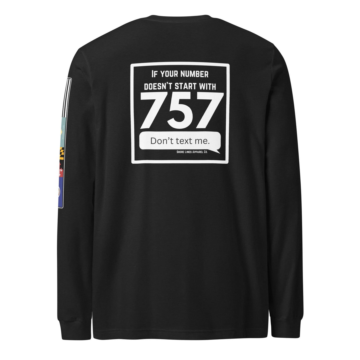 757 Area Code | Core LS P-black-Shore Lines Apparel Co.