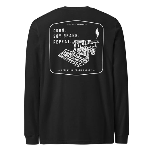 Operation Farm Hands | Core LS-black-Shore Lines Apparel Co.