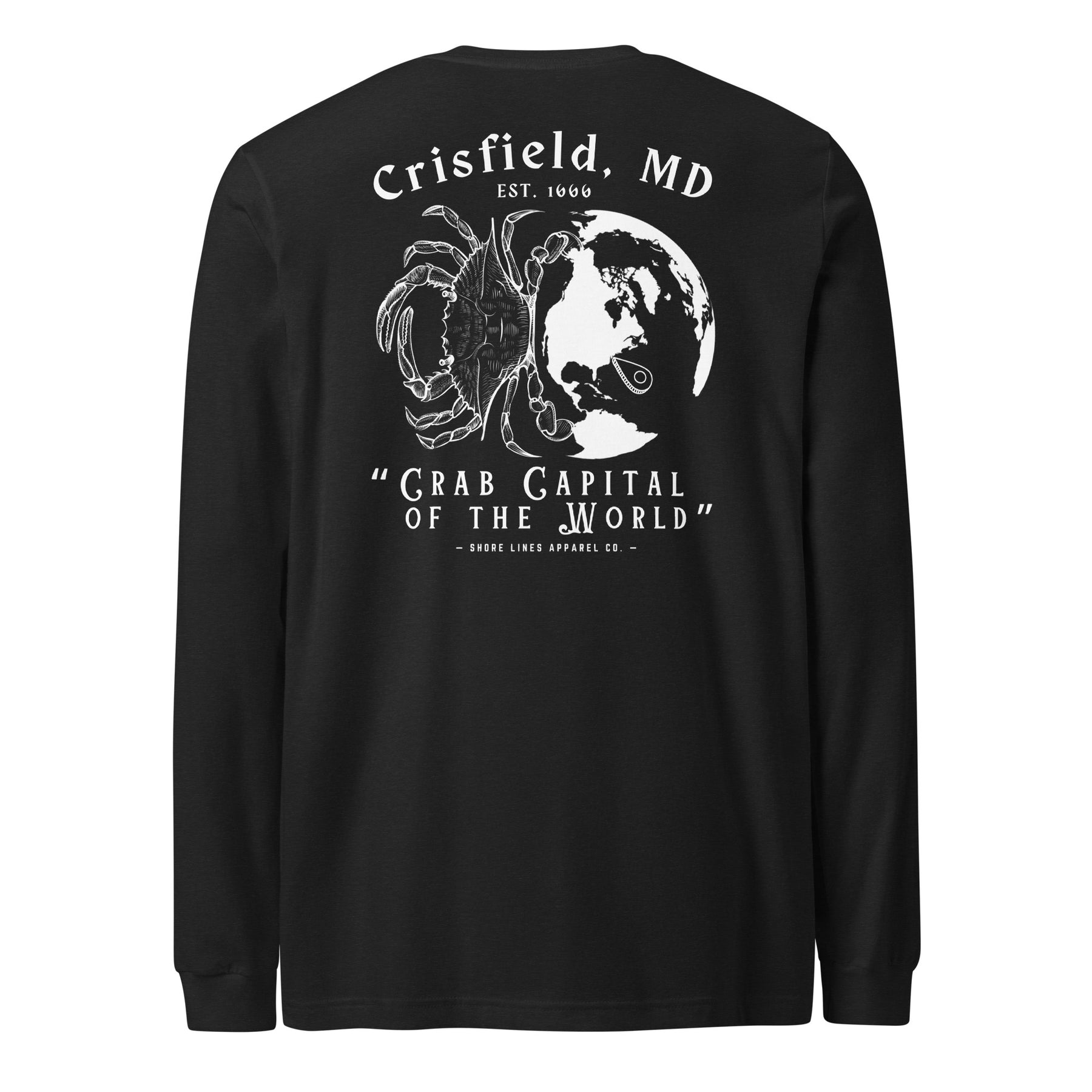 Crisfield | Long Sleeve-black-Shore Lines Apparel Co.