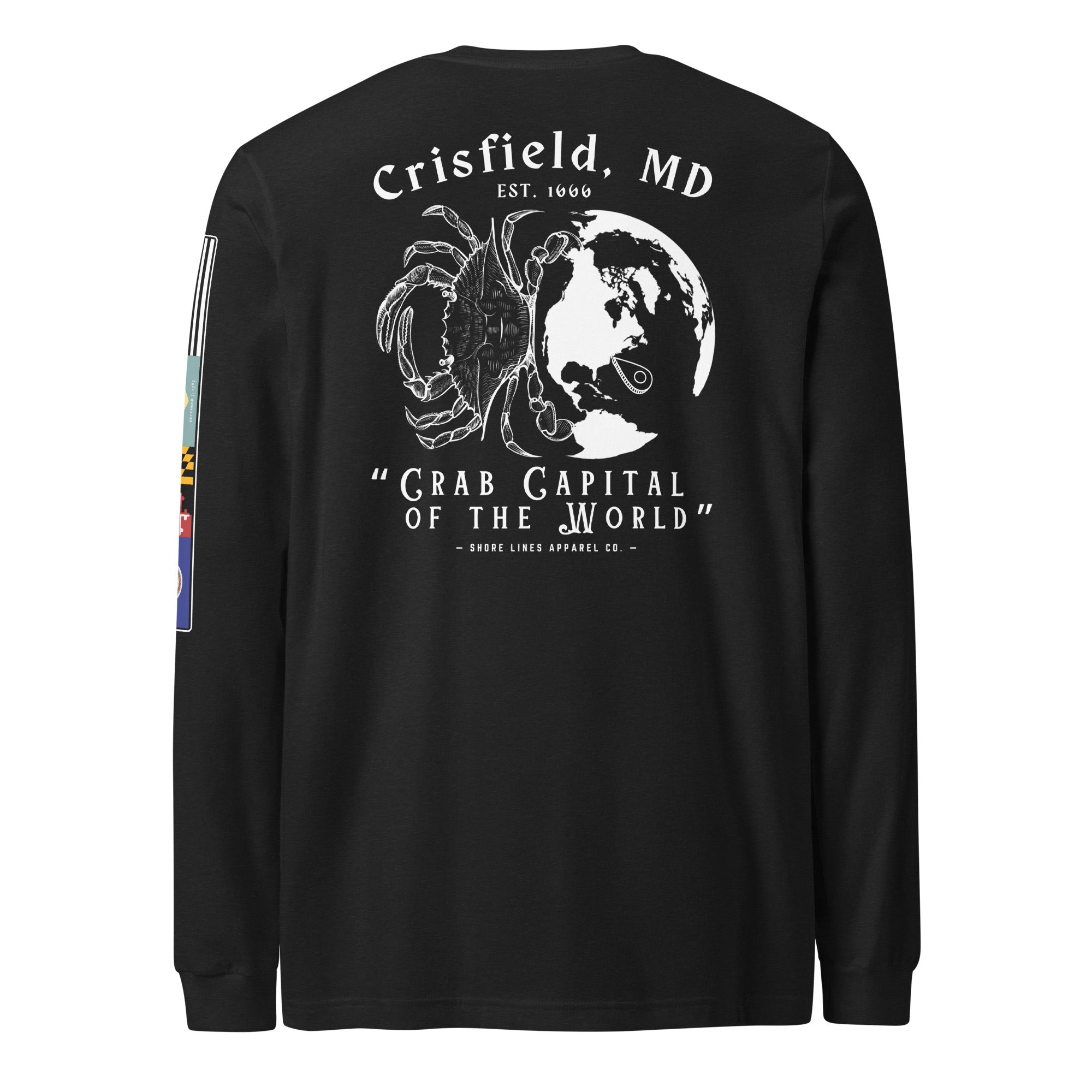 Crisfield | Long Sleeve P-black-Shore Lines Apparel Co.
