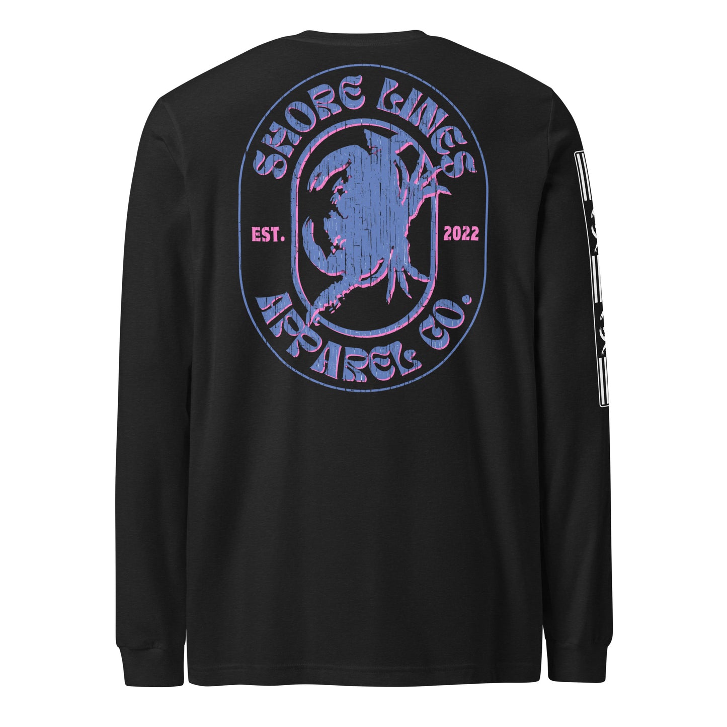 Shore Lines Retro | Long Sleeve P-black-Shore Lines Apparel Co.