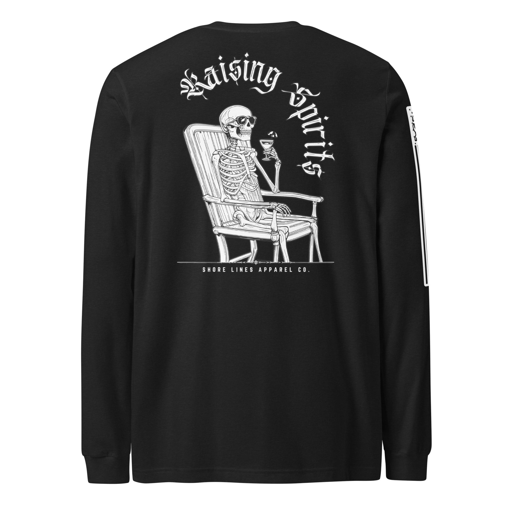 Raising Spirits | Long Sleeve P-black-Shore Lines Apparel Co.