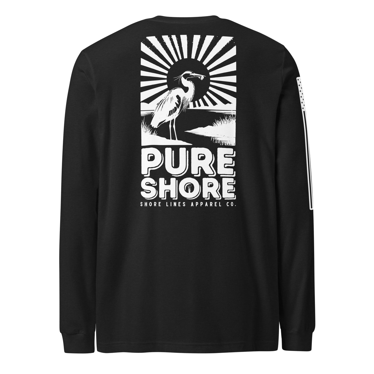 Pure Shore | Long Sleeve P-black-Shore Lines Apparel Co.