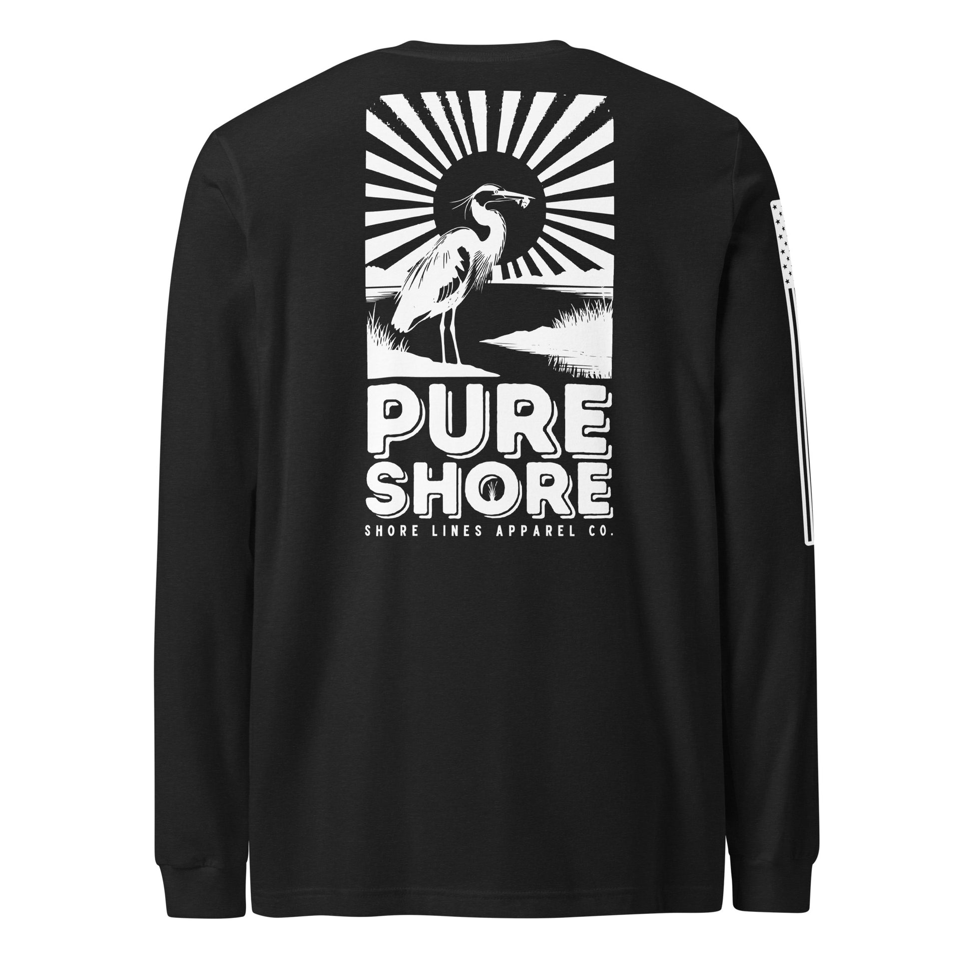 Pure Shore | Long Sleeve P-black-Shore Lines Apparel Co.