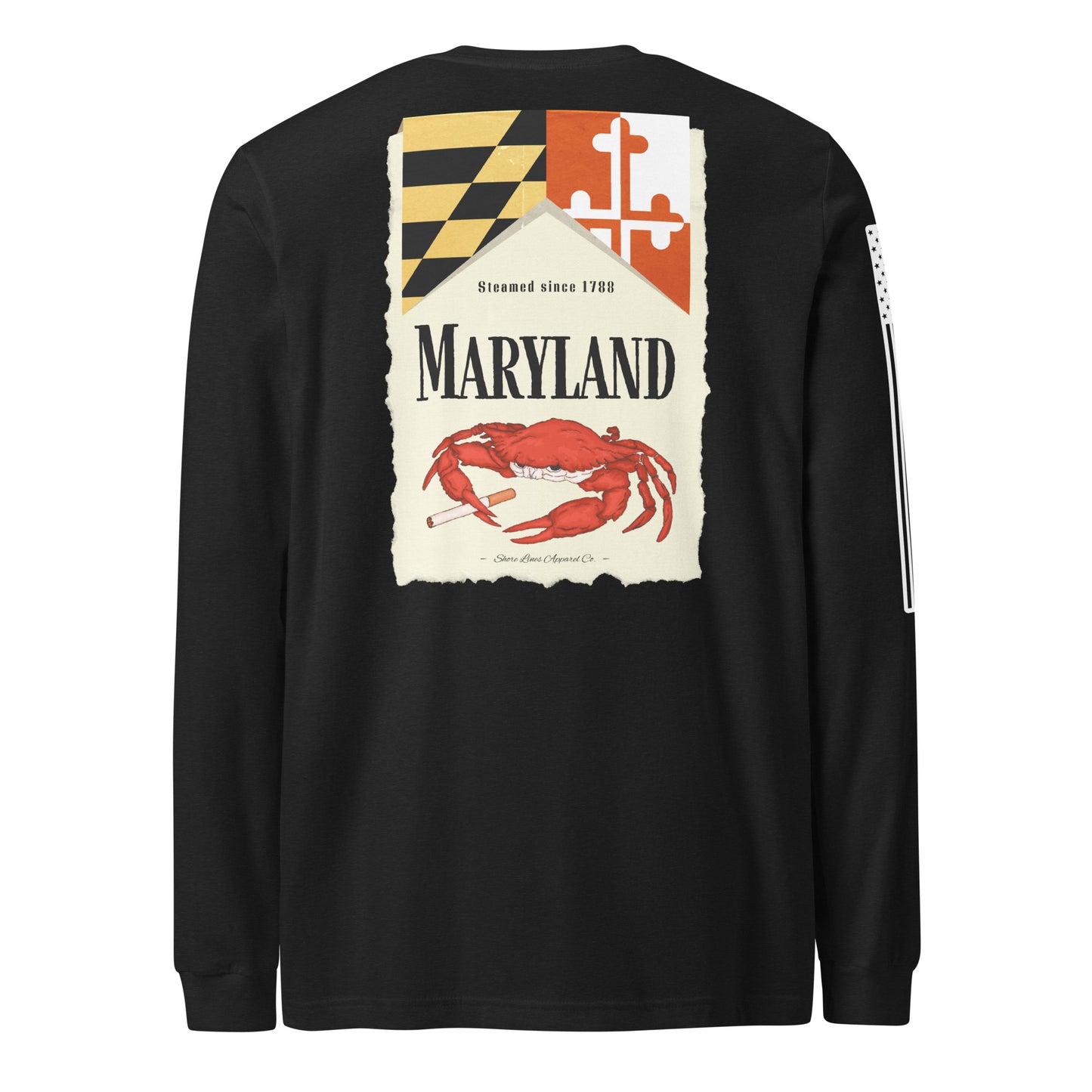 Maryland | Long Sleeve P-black-Shore Lines Apparel Co.