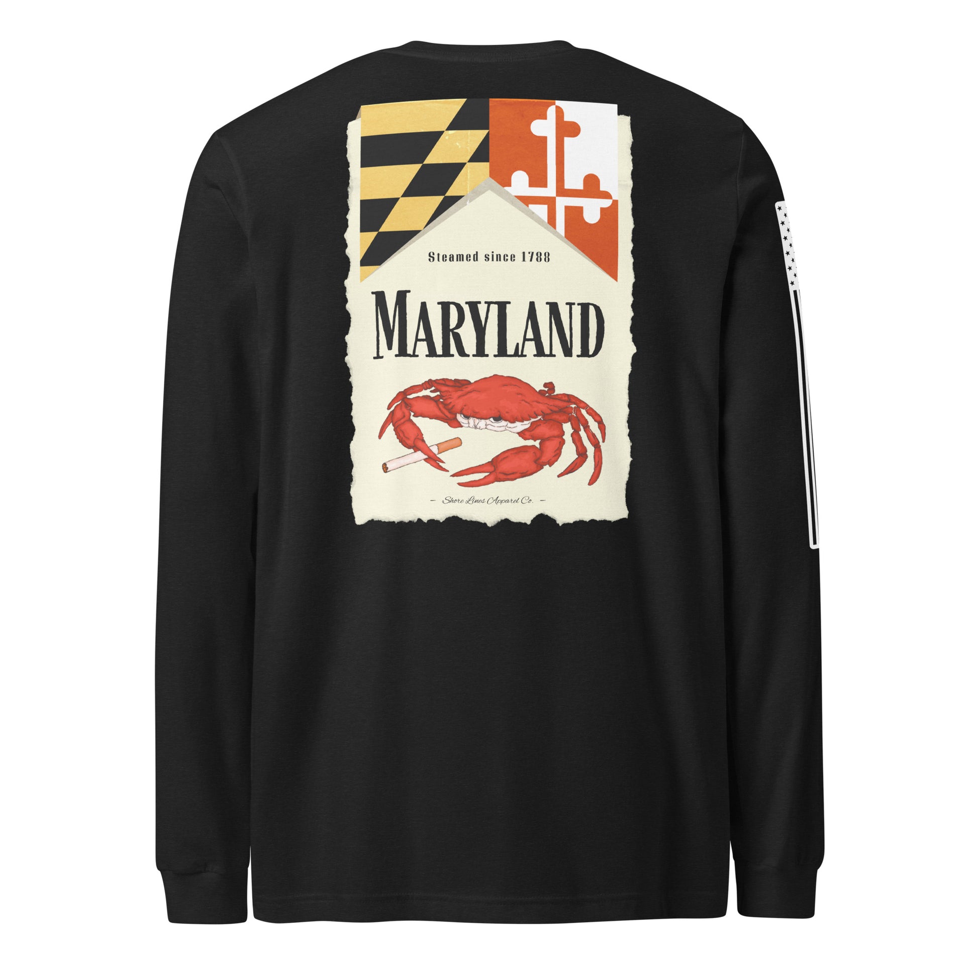 Maryland | Long Sleeve P-black-Shore Lines Apparel Co.