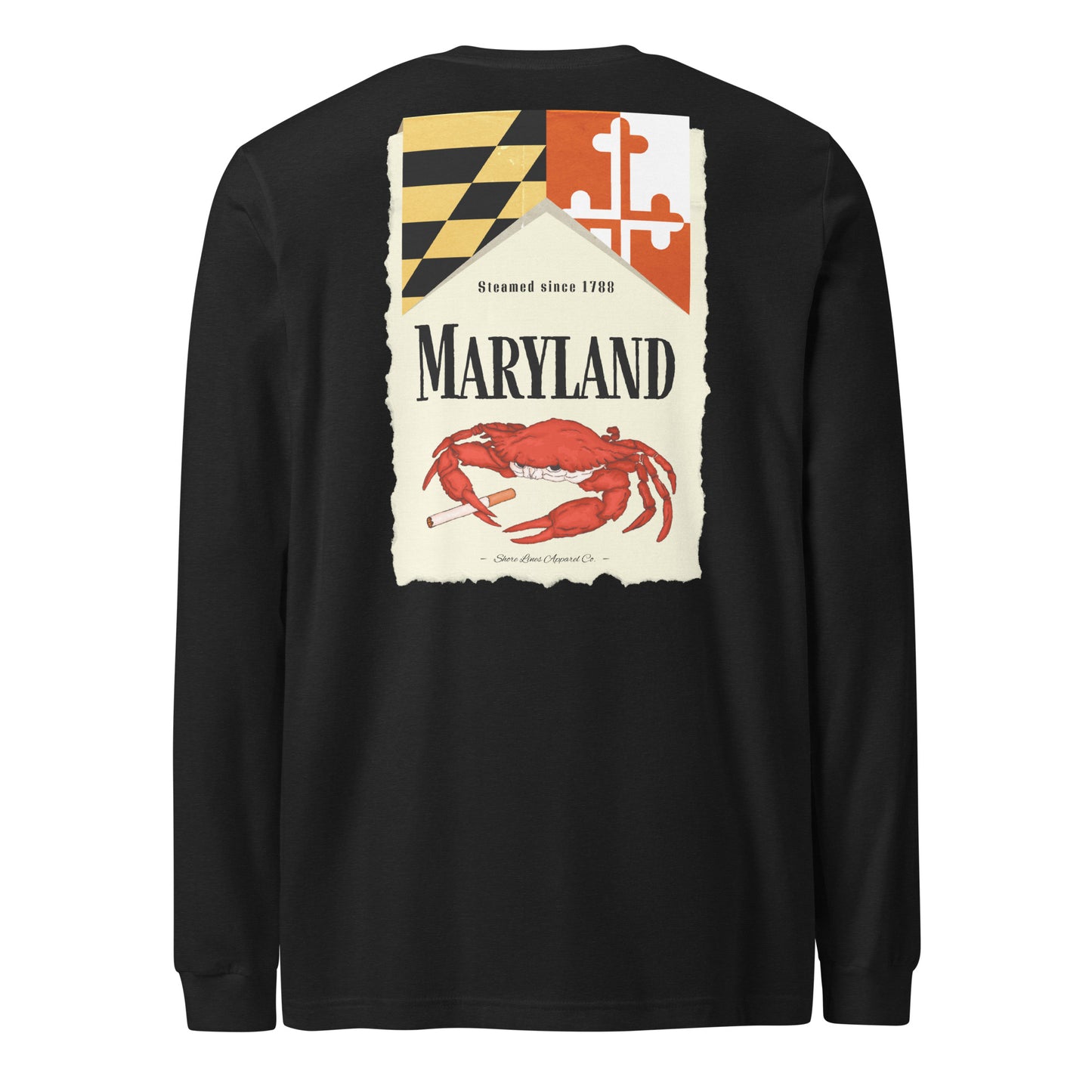 Maryland | Long Sleeve-black-Shore Lines Apparel Co.