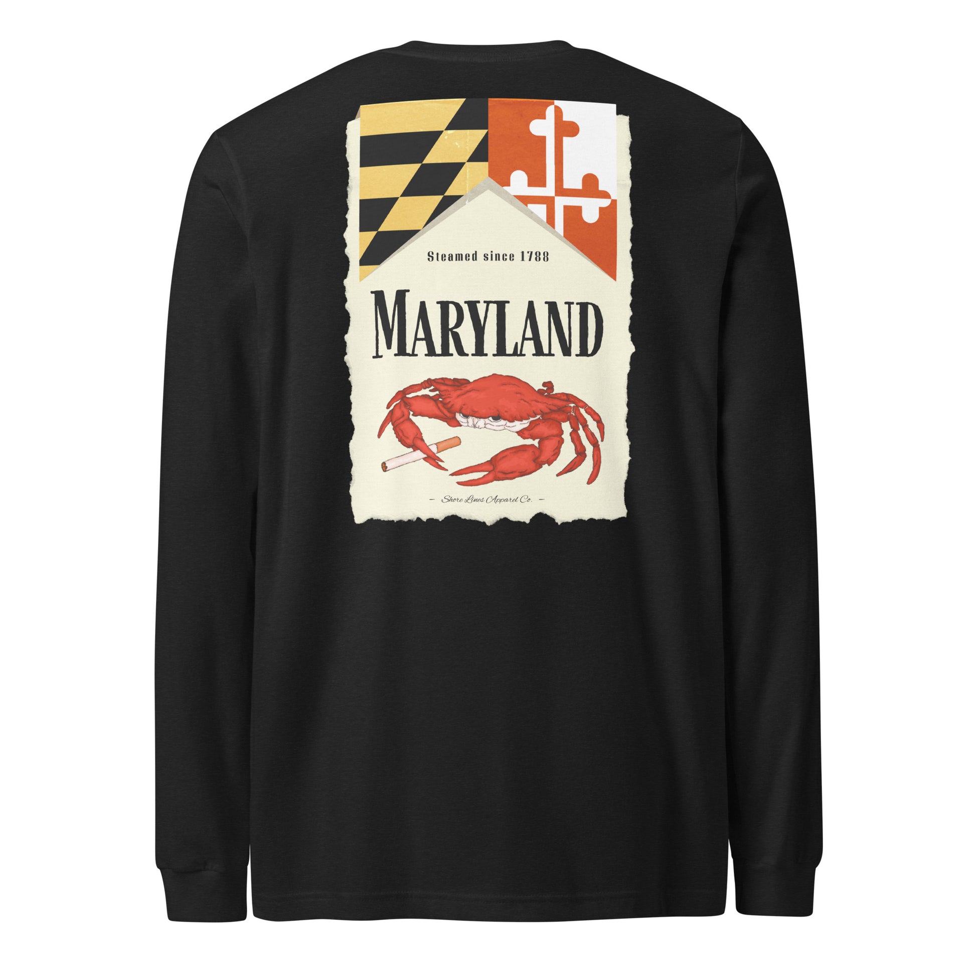 Maryland | Long Sleeve-black-Shore Lines Apparel Co.