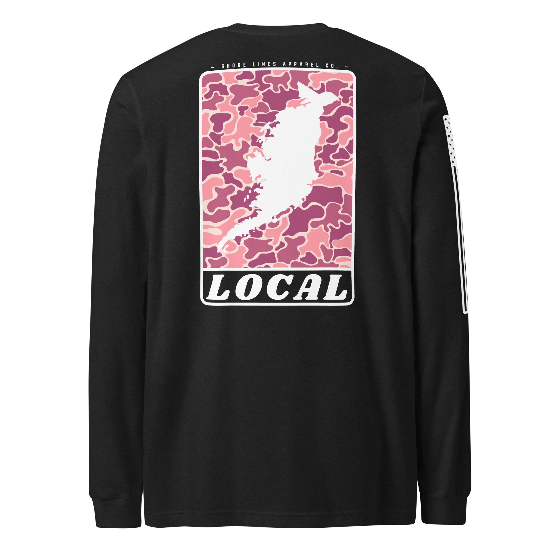 LOCAL (pink) | Long Sleeve P-black-Shore Lines Apparel Co.