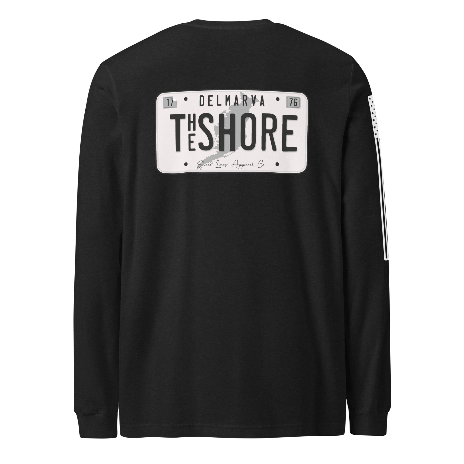 License Plate | Long Sleeve P-black-Shore Lines Apparel Co.