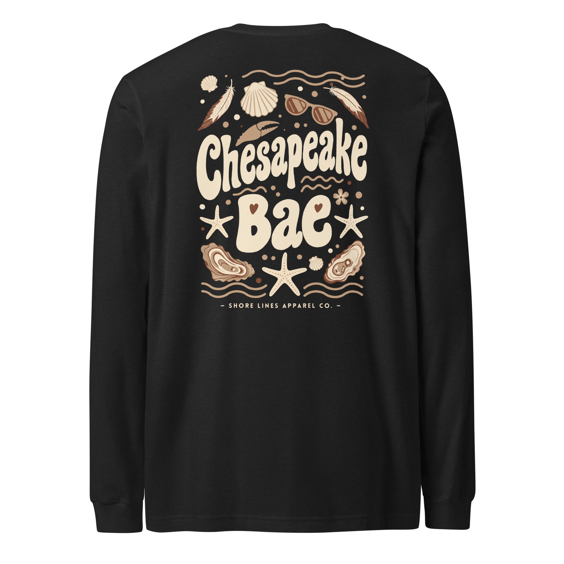 Chesapeake Bae | Long Sleeve-black-Shore Lines Apparel Co.™