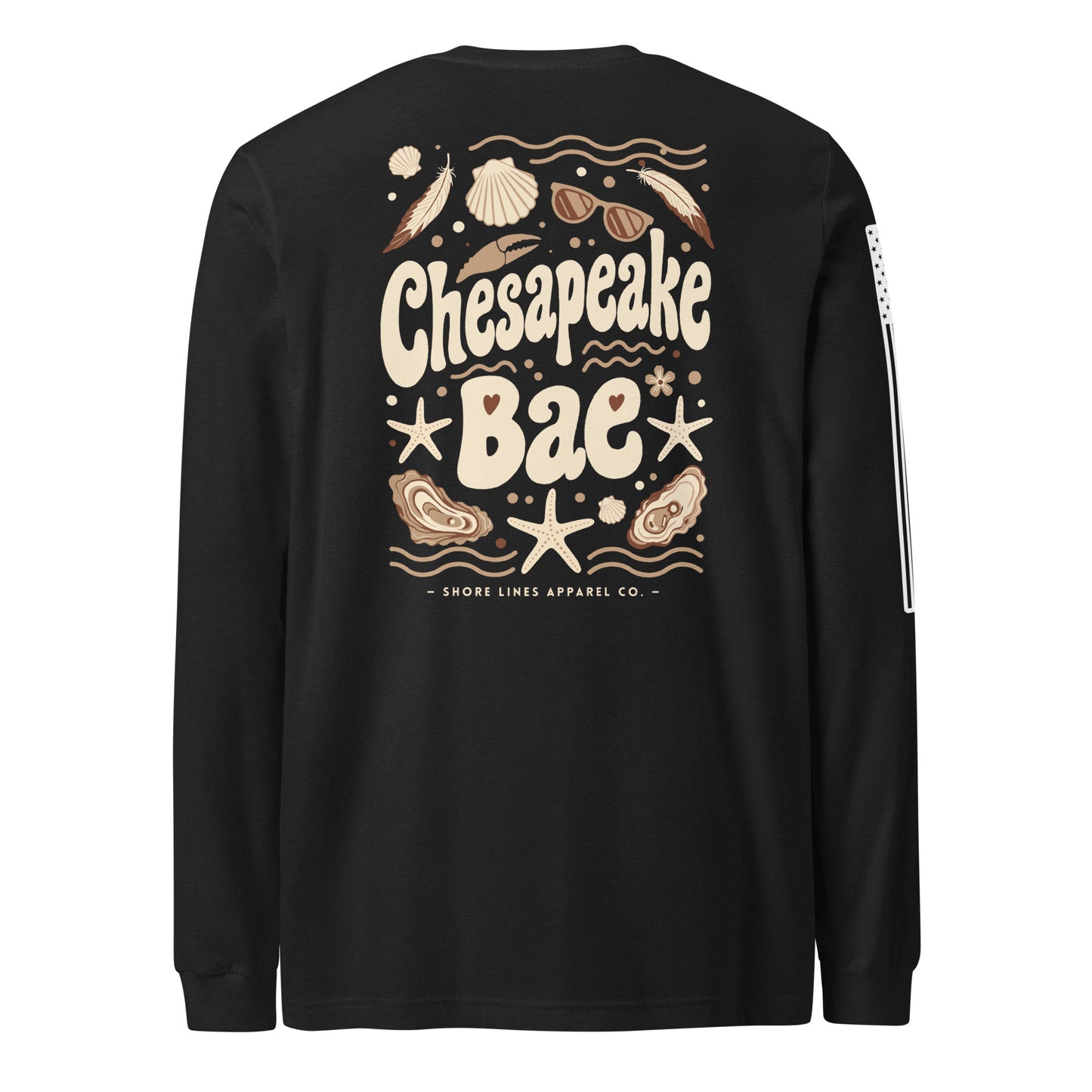 Chesapeake Bae | Long Sleeve P-black-Shore Lines Apparel Co.™