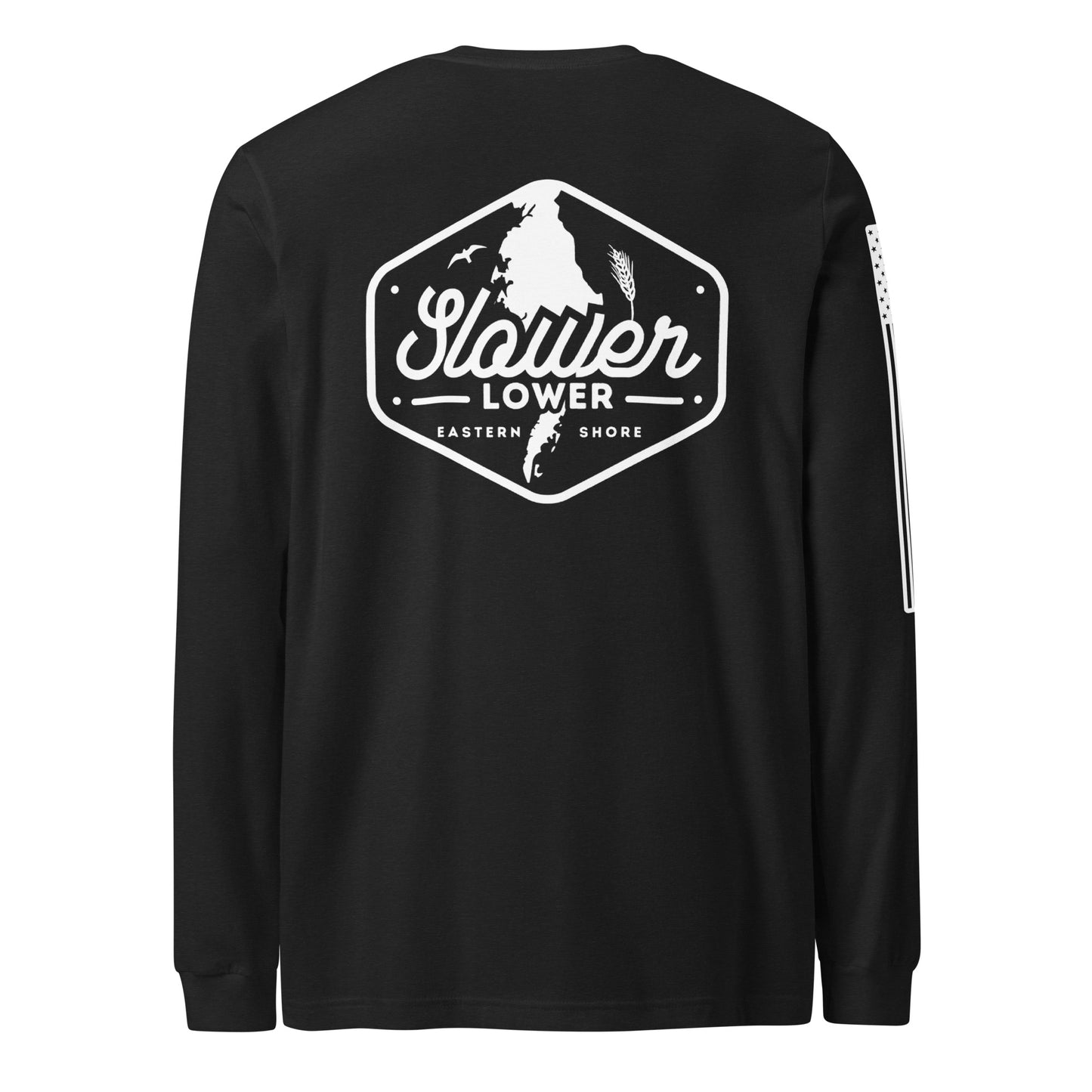 Slower Lower | Long Sleeve P-black-Shore Lines Apparel Co.™