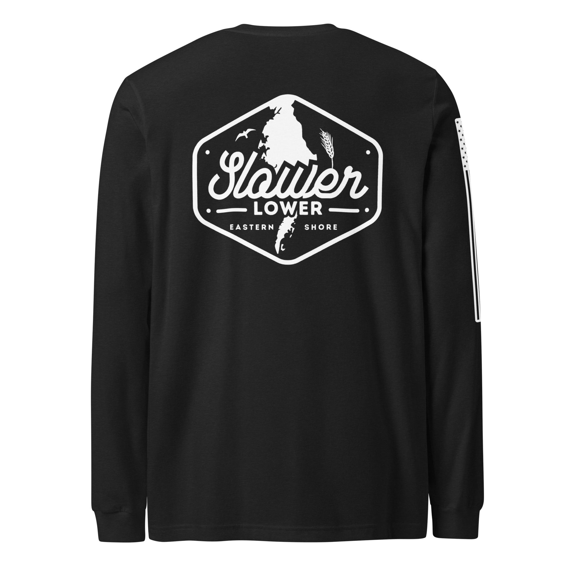 Slower Lower | Long Sleeve P-black-Shore Lines Apparel Co.™