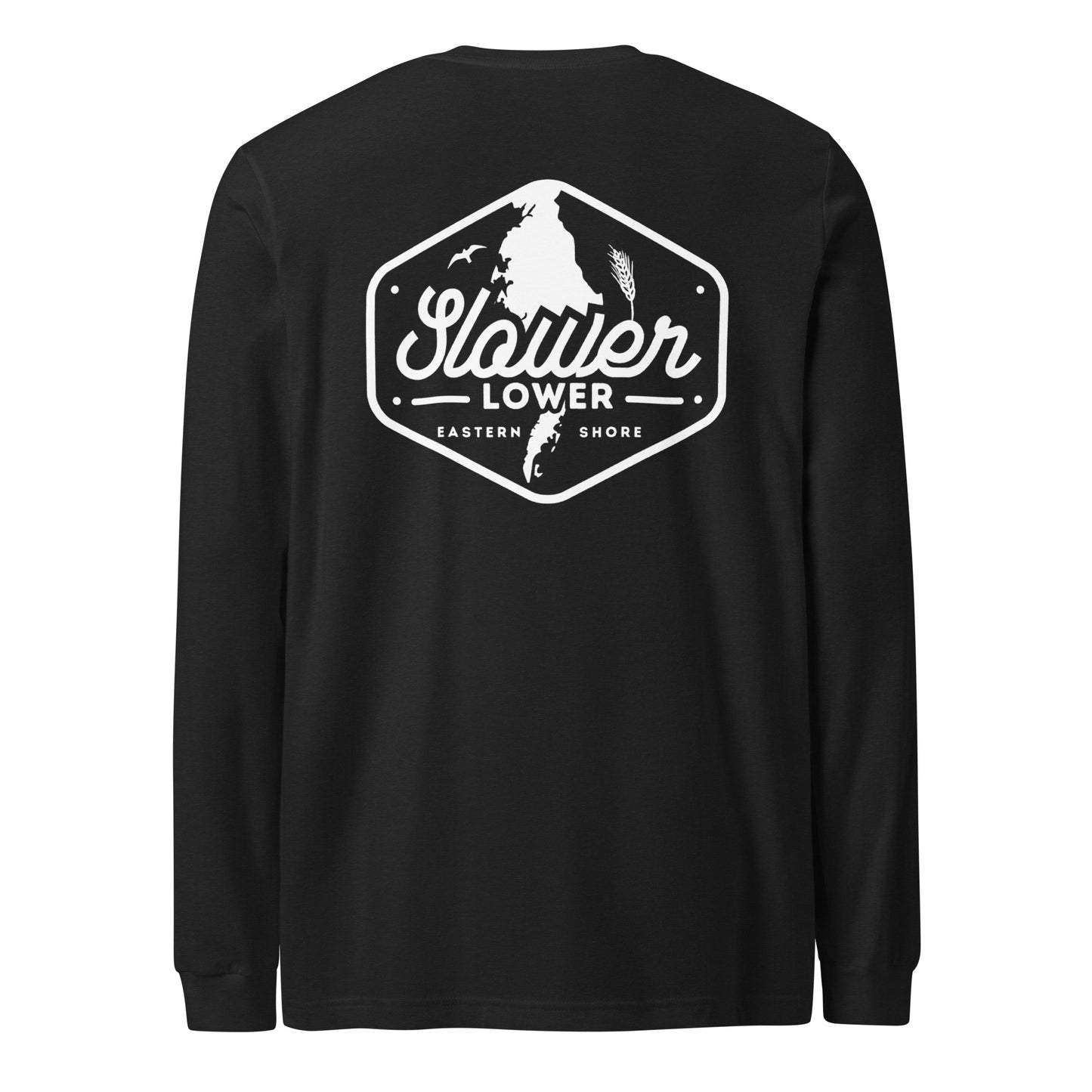 Slower Lower | Long Sleeve-black-Shore Lines Apparel Co.™
