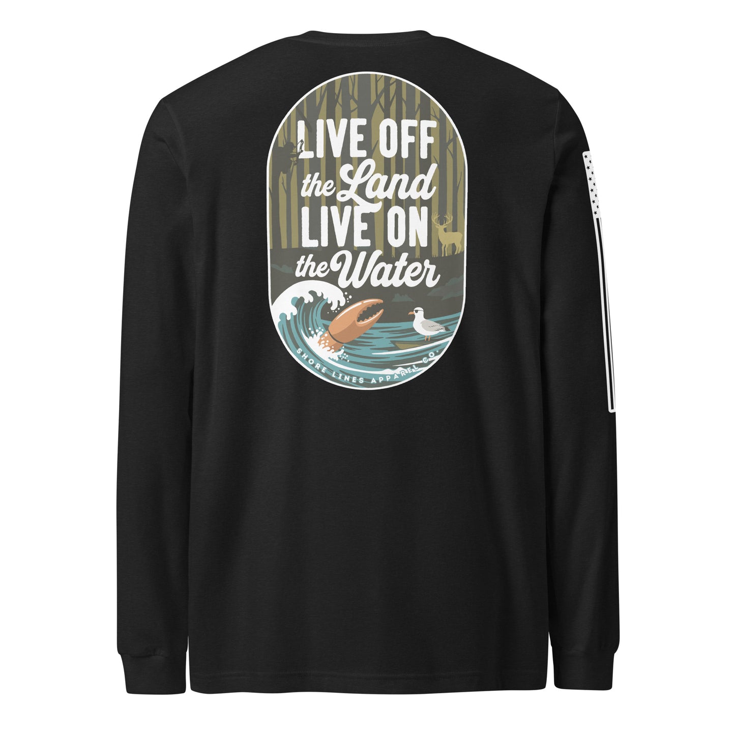 Live Off the Land | Long Sleeve P-black-Shore Lines Apparel Co.™
