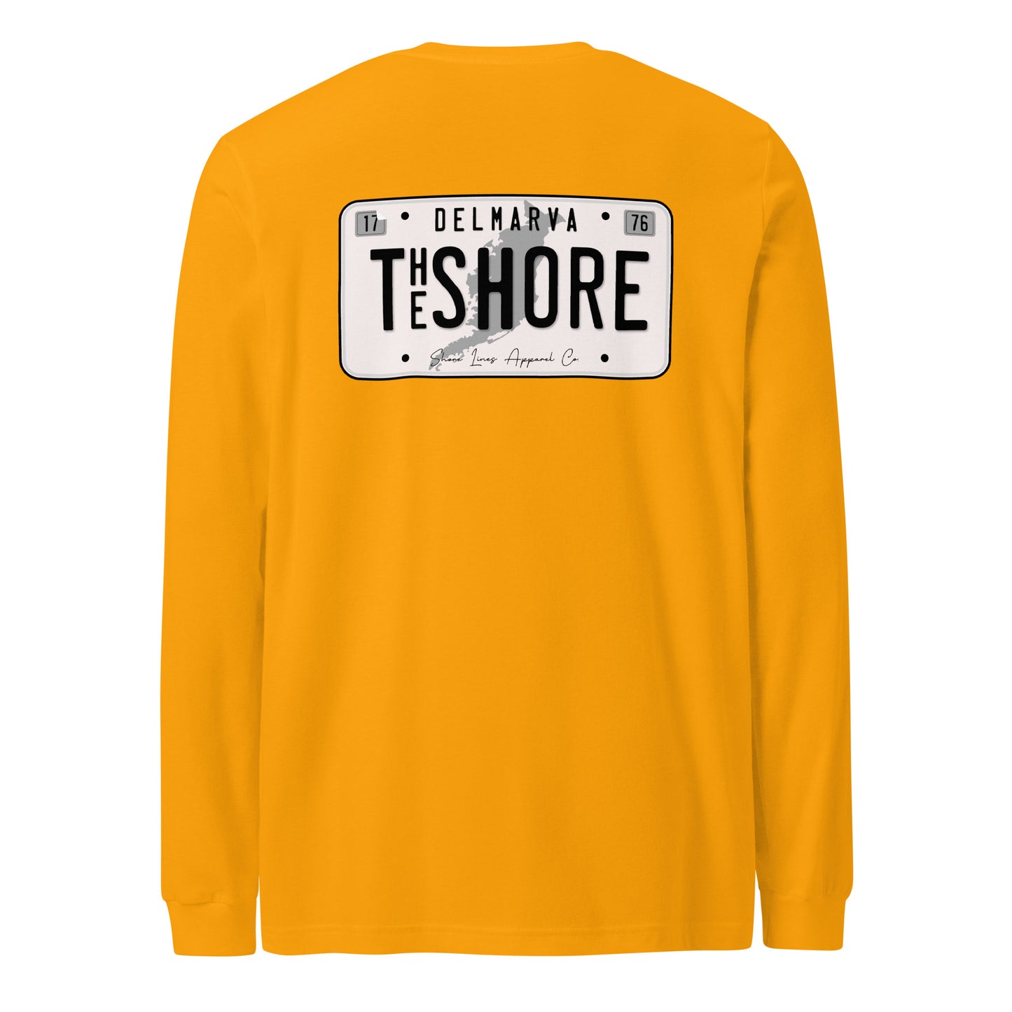 License Plate | Long Sleeve-gold-Shore Lines Apparel Co.