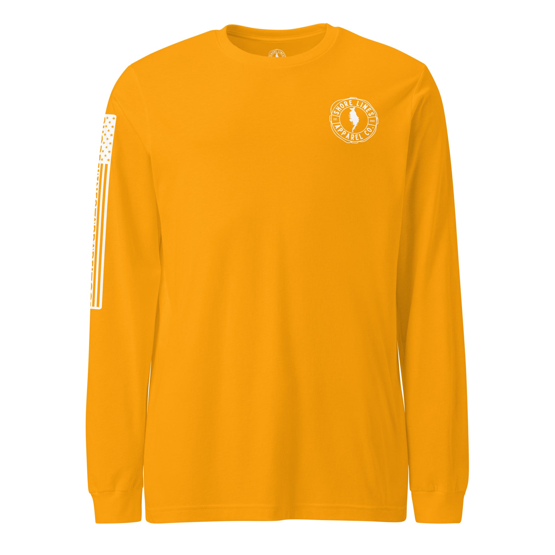 Born Free Raised at Sea | Long Sleeve P-gold-Shore Lines Apparel Co.