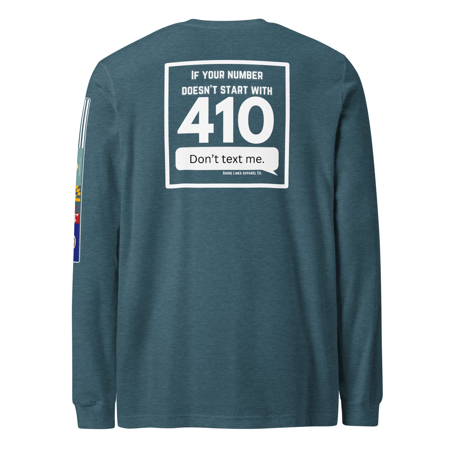 410 Area Code | Core LS P-teal-Shore Lines Apparel Co.