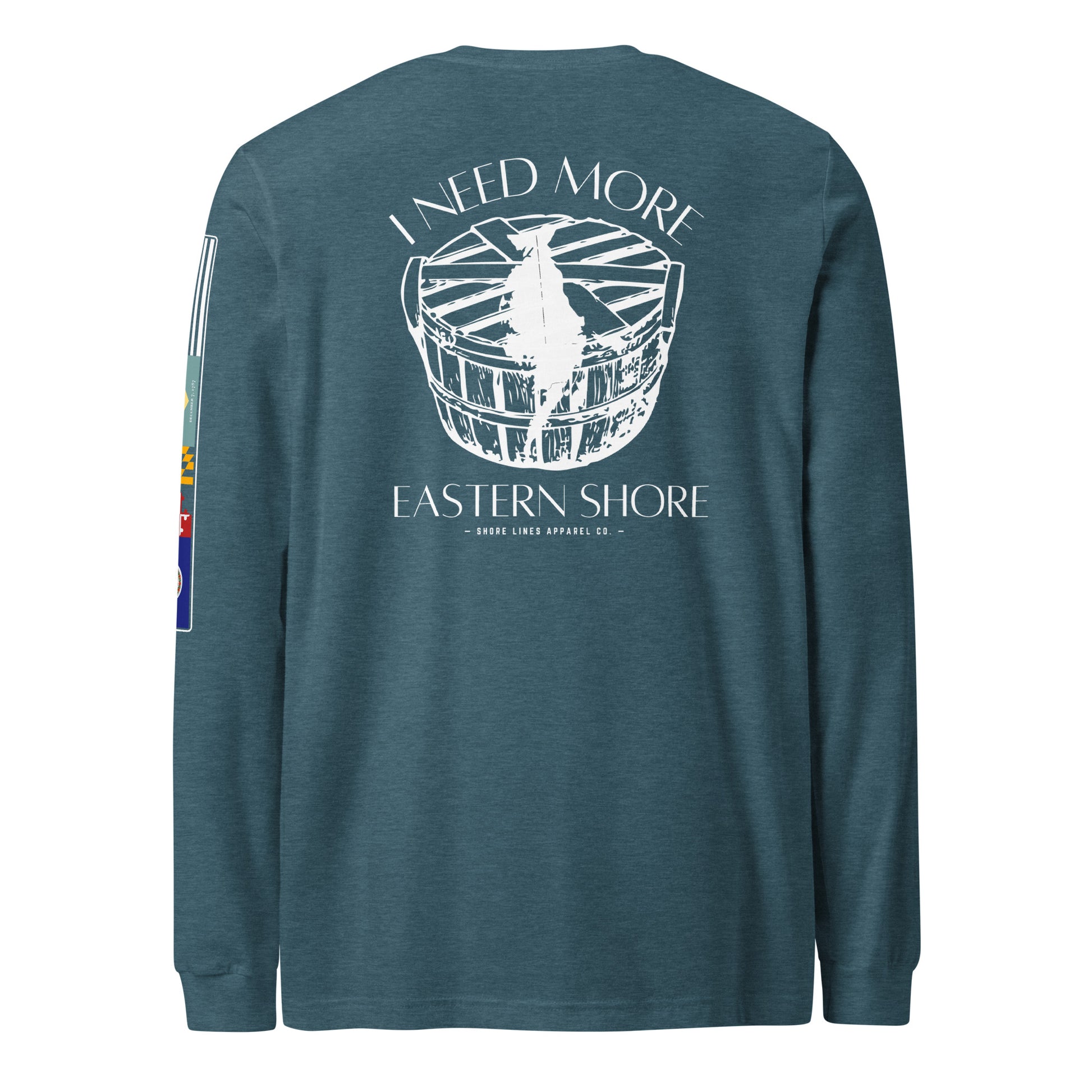 Need More Eastern Shore | Core LS P-teal-Shore Lines Apparel Co.