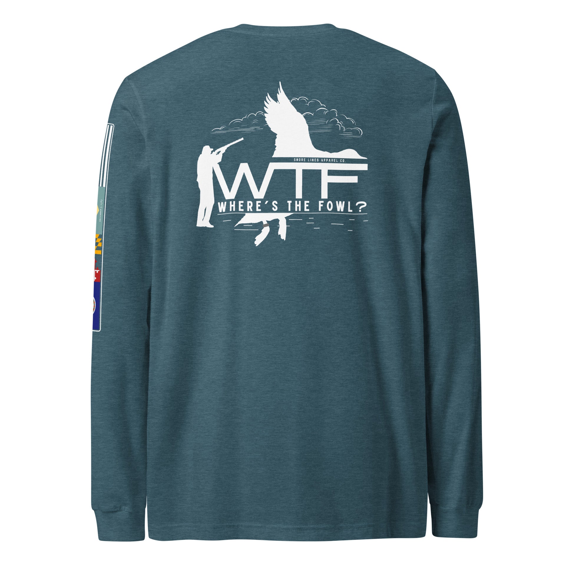 Where's The Fowl | Core LS P-teal-Shore Lines Apparel Co.