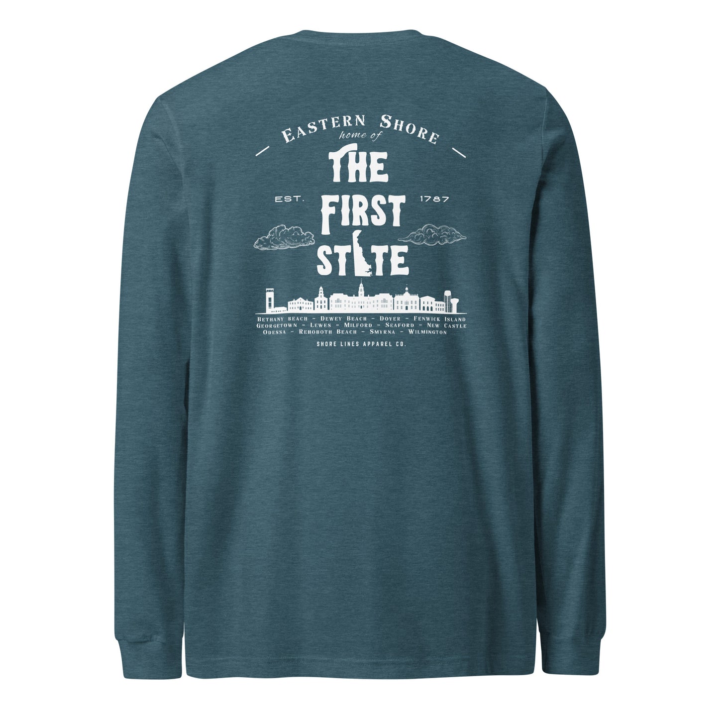 The First State | Core LS-teal-Shore Lines Apparel Co.