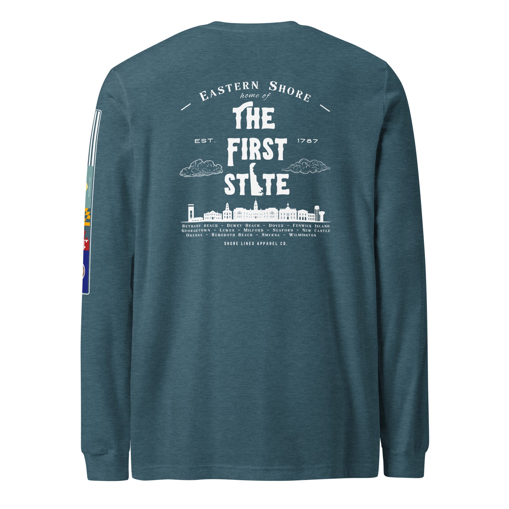 The First State | Core LS P-teal-Shore Lines Apparel Co.