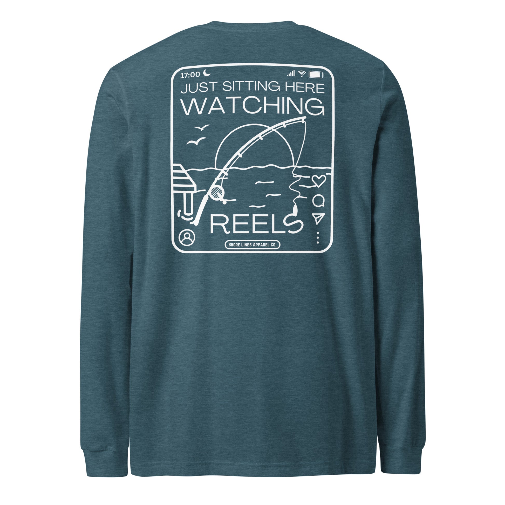 Watching Reels | Core LS-teal-Shore Lines Apparel Co.