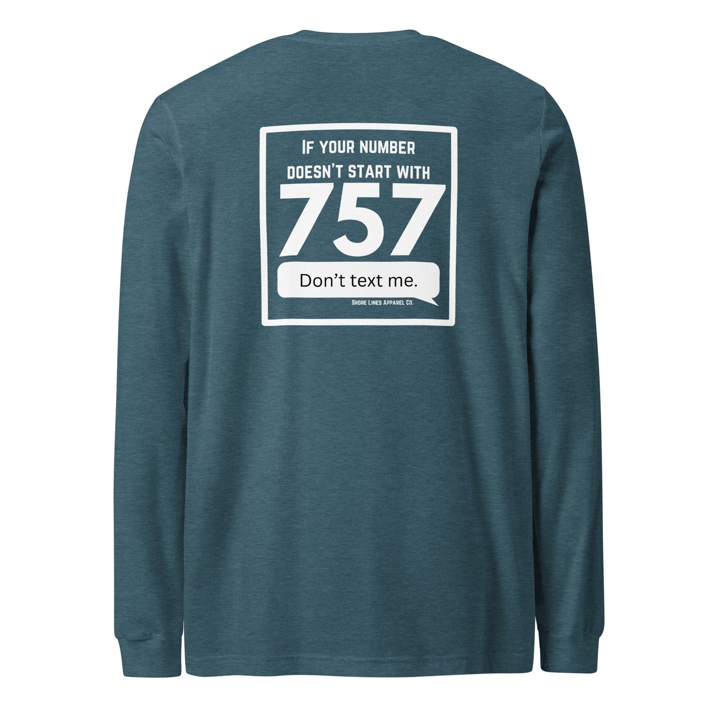 757 Area Code | Core LS-teal-Shore Lines Apparel Co.