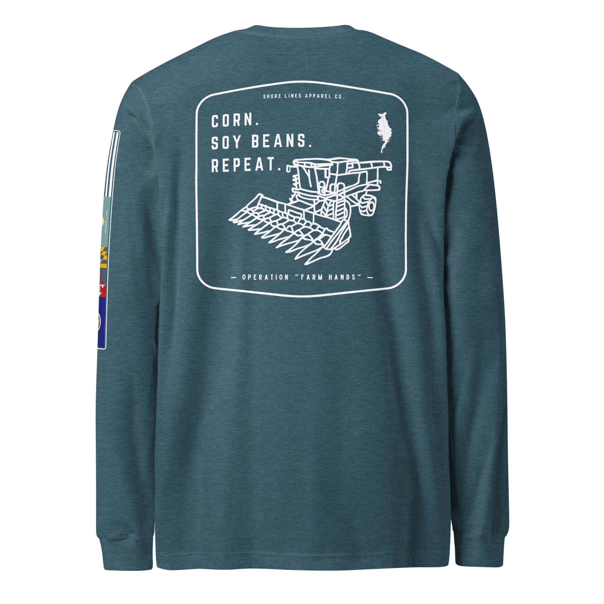 Operation Farm Hands | Core LS P-teal-Shore Lines Apparel Co.