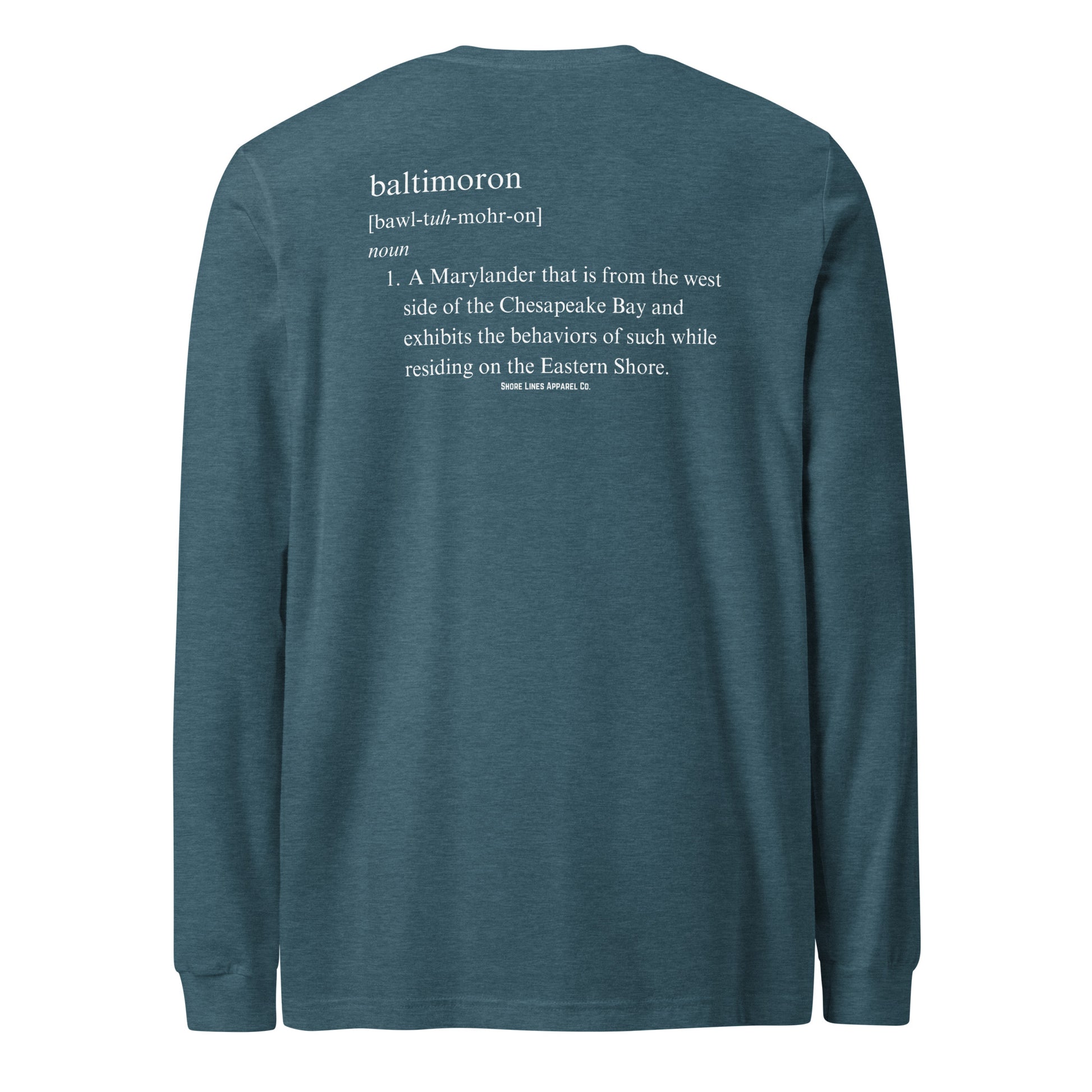 Baltimoron | Core LS-teal-Shore Lines Apparel Co.