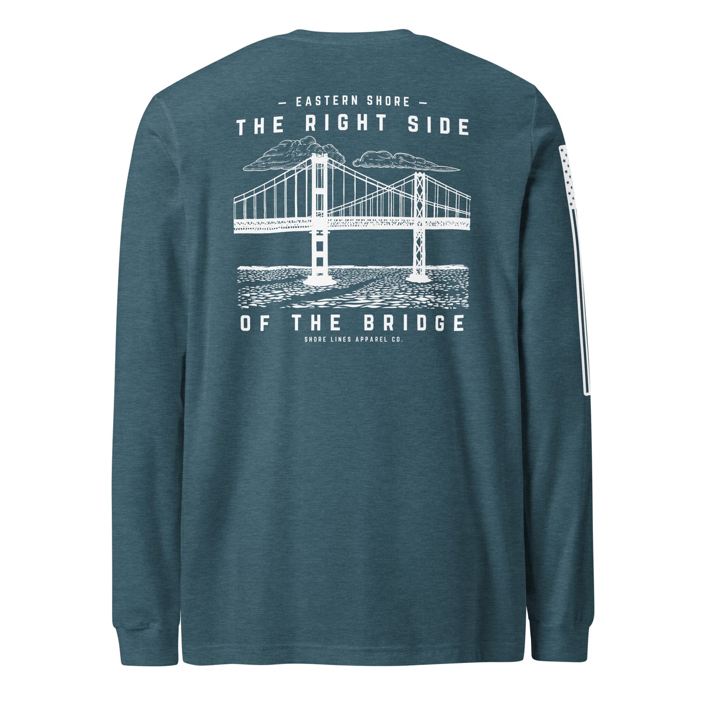 The Right Side CBB | Long Sleeve P-teal-Shore Lines Apparel Co.