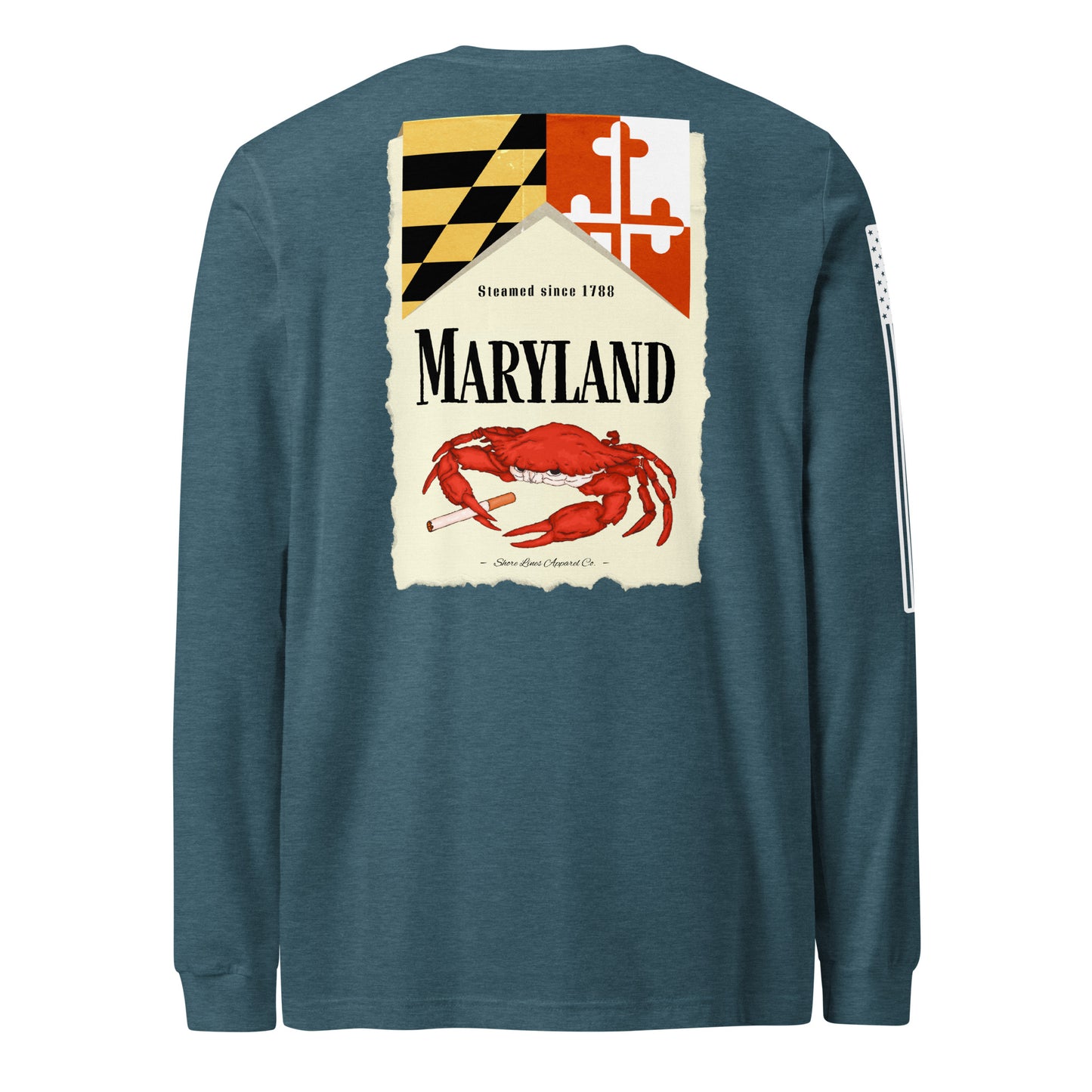 Maryland | Long Sleeve P-teal-Shore Lines Apparel Co.