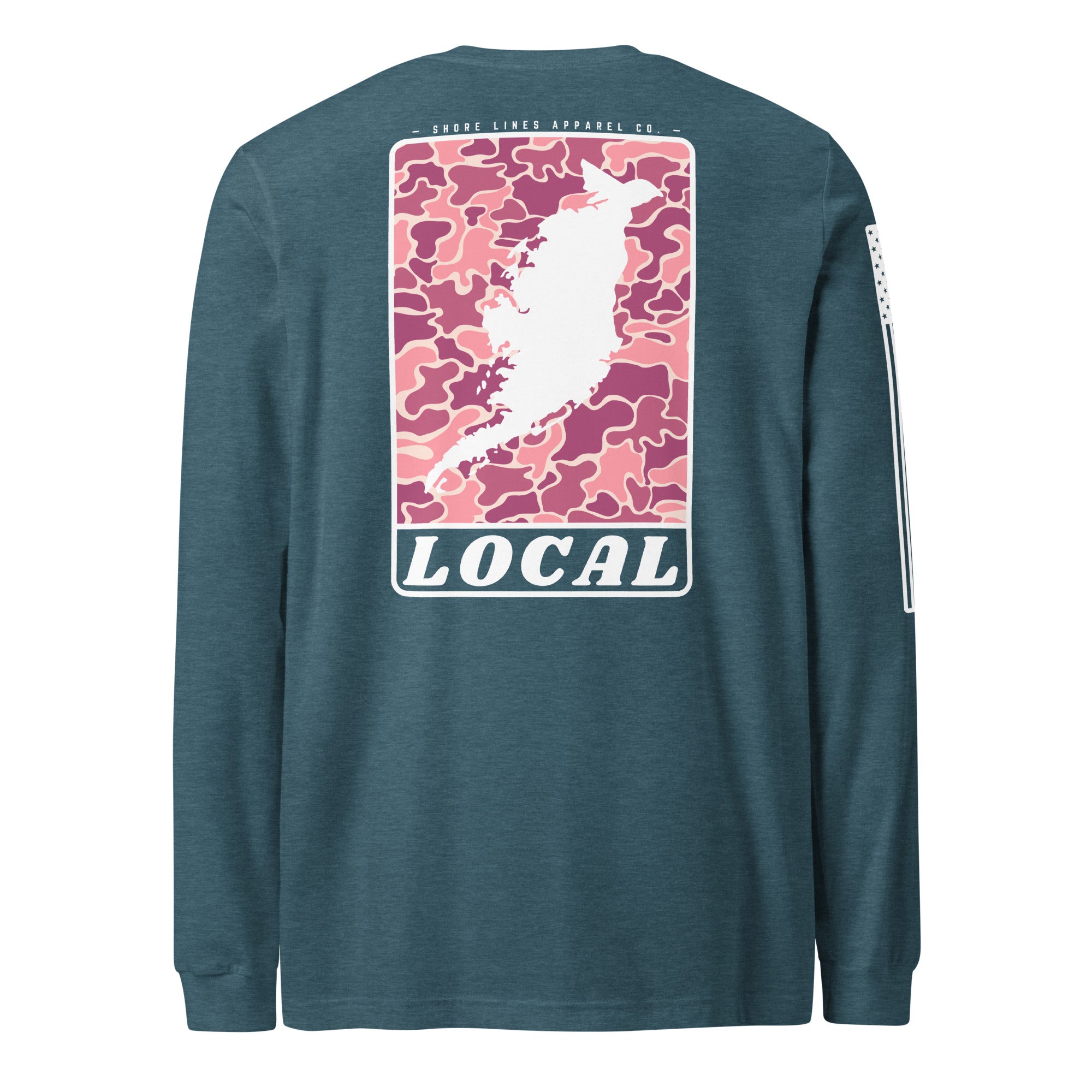 LOCAL (pink) | Long Sleeve P-teal-Shore Lines Apparel Co.