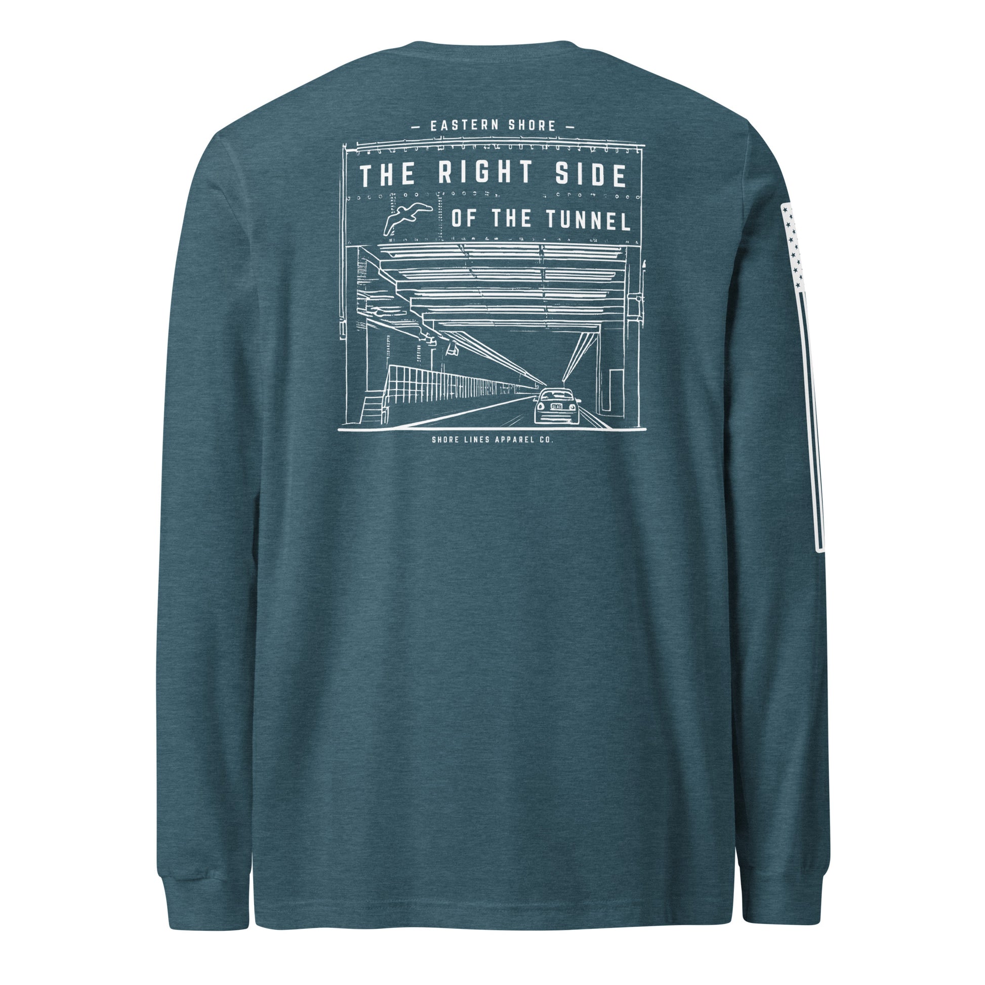 The Right Side CBBT | Long Sleeve P-teal-Shore Lines Apparel Co.