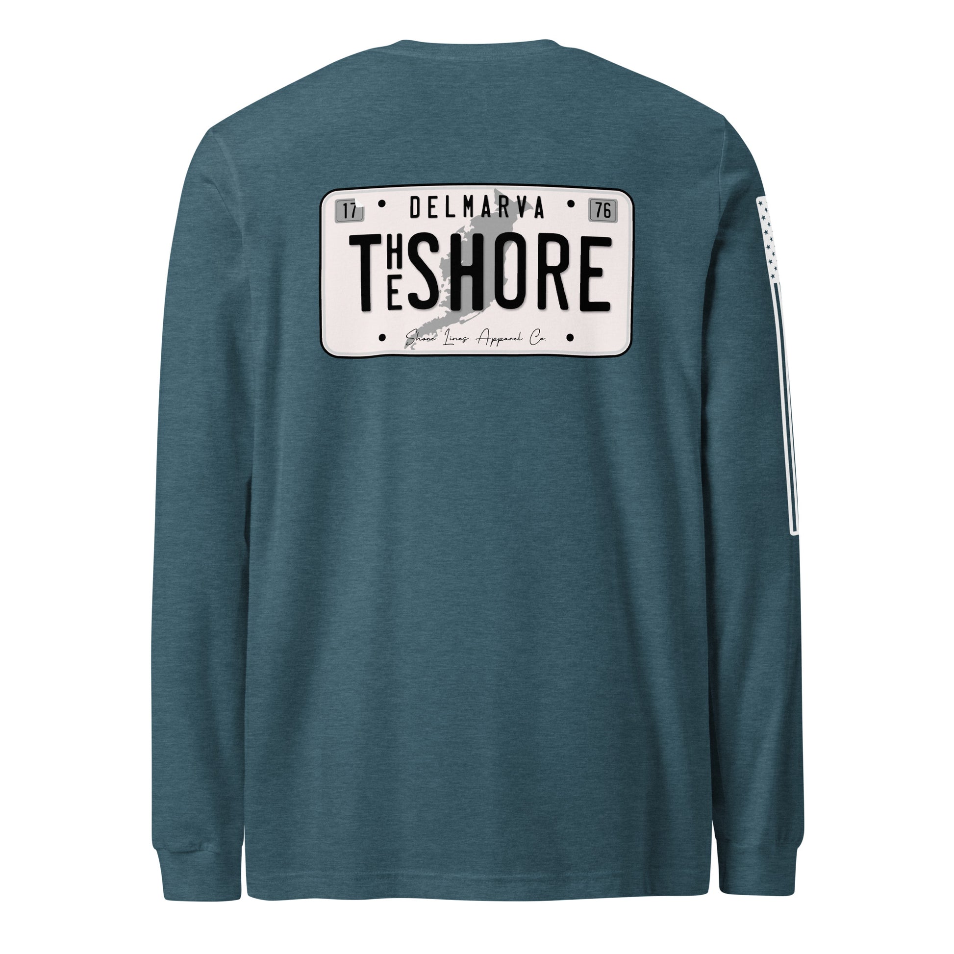 License Plate | Long Sleeve P-teal-Shore Lines Apparel Co.